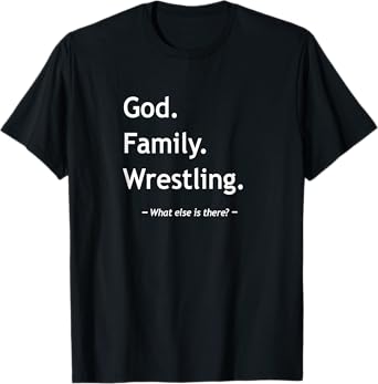 Christian Faith Wrestler Christianity God Family Wrestling T-Shirt