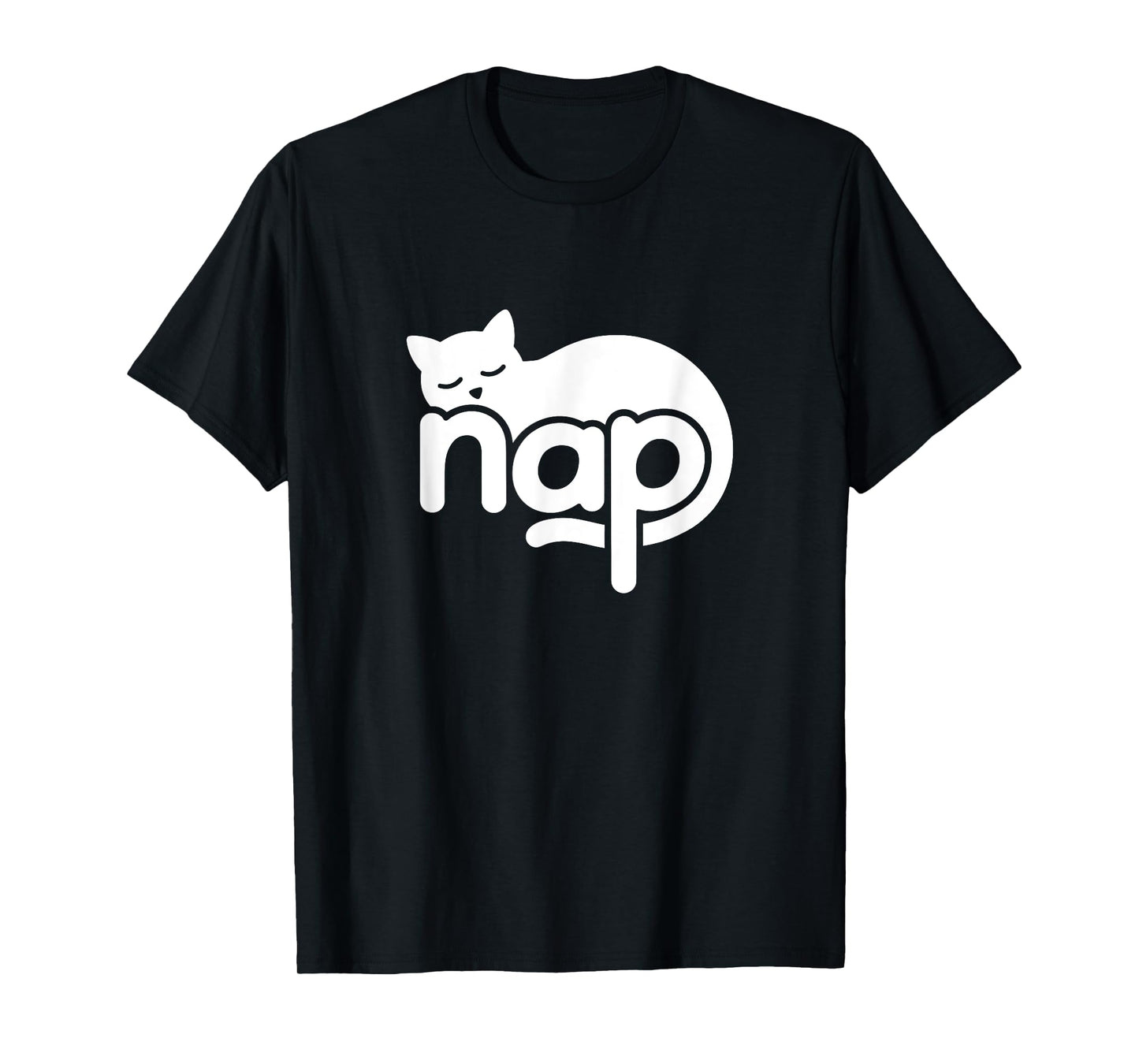 Nap Cat Word Art - Napping, Sleep & Self-Care Design T-Shirt