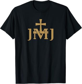 JMJ Jesus Mary Saint Joseph Insignia Catholic T-Shirt