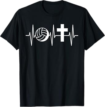 Christian Volleyball Shirt Religious Jesus Volleyball Player T-Shirt