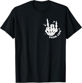What's More Punk Than Public Library Skeleton Hand Punk Life T-Shirt