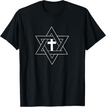 Star of David Cross Messianic Yeshua Jesus Yahshuah Y’shua T-Shirt
