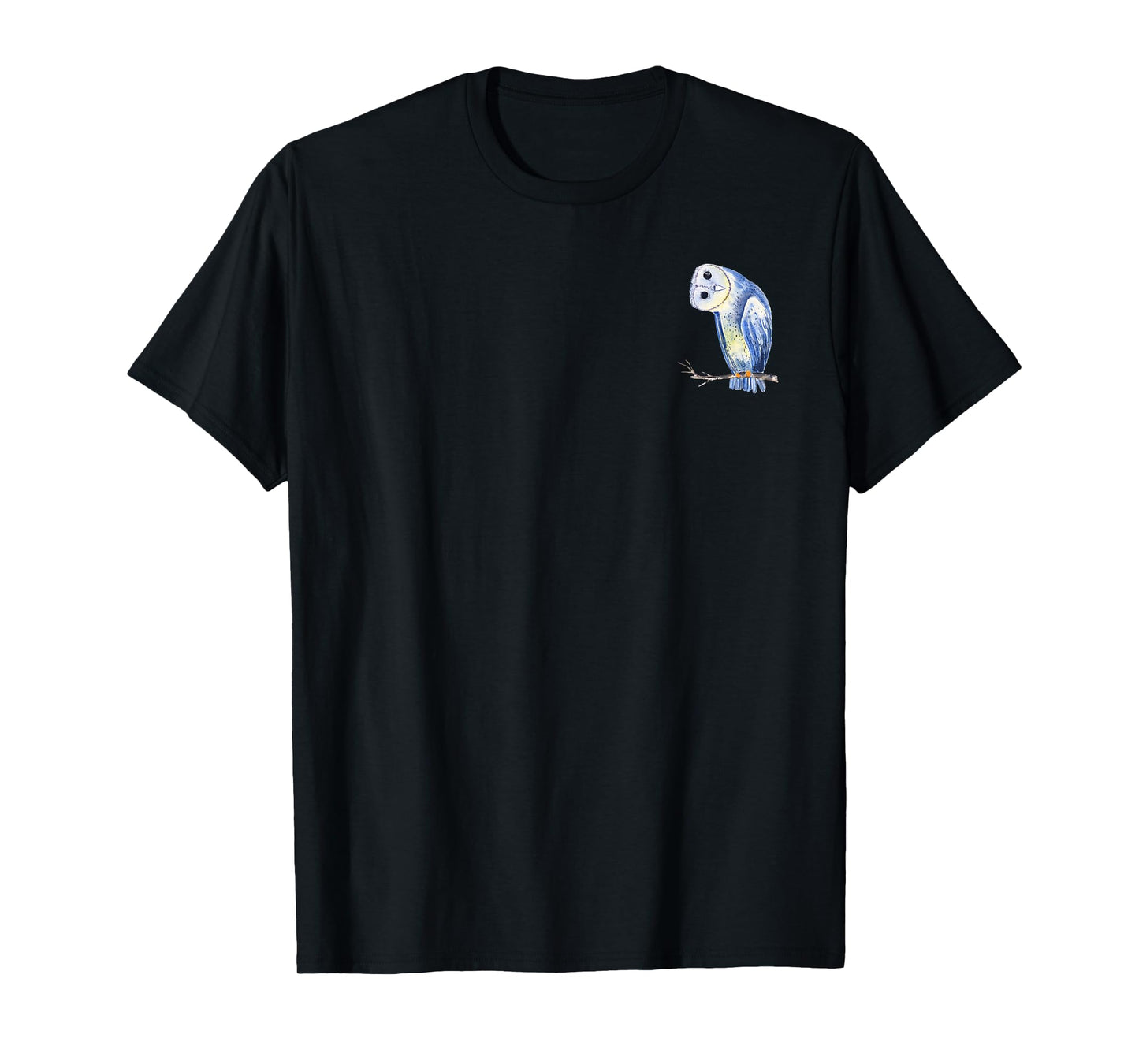 Colorful Owl in Pocket Cute Owl Design for Wildlife Fans T-Shirt