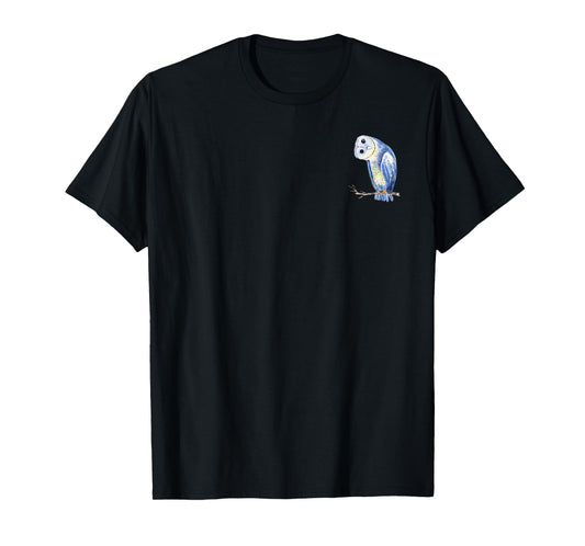 Colorful Owl in Pocket Cute Owl Design for Wildlife Fans T-Shirt