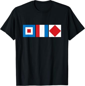 Funny WTF Sailing Nautical Flag Alphabet T-Shirt
