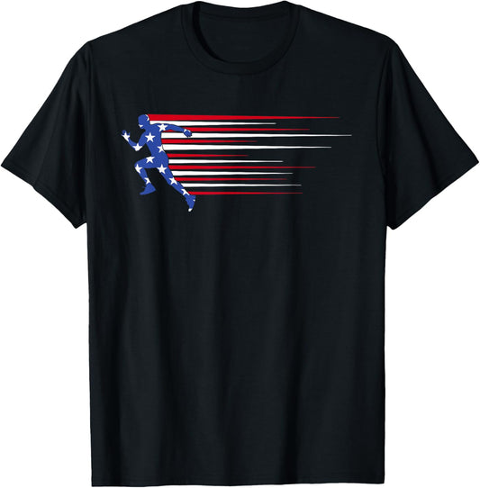 Best USA American Flag Track And Field Gift Team Men Women T-Shirt