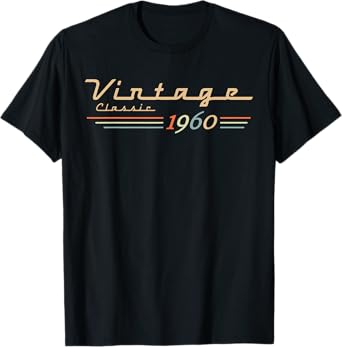 Vintage 65th Birthday Decorations Vintage 1960 65 Years Old T-Shirt