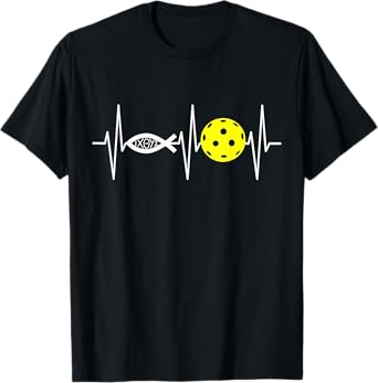 Christian Shirt Pickleball Player Ichthys Jesus Fish Symbol T-Shirt
