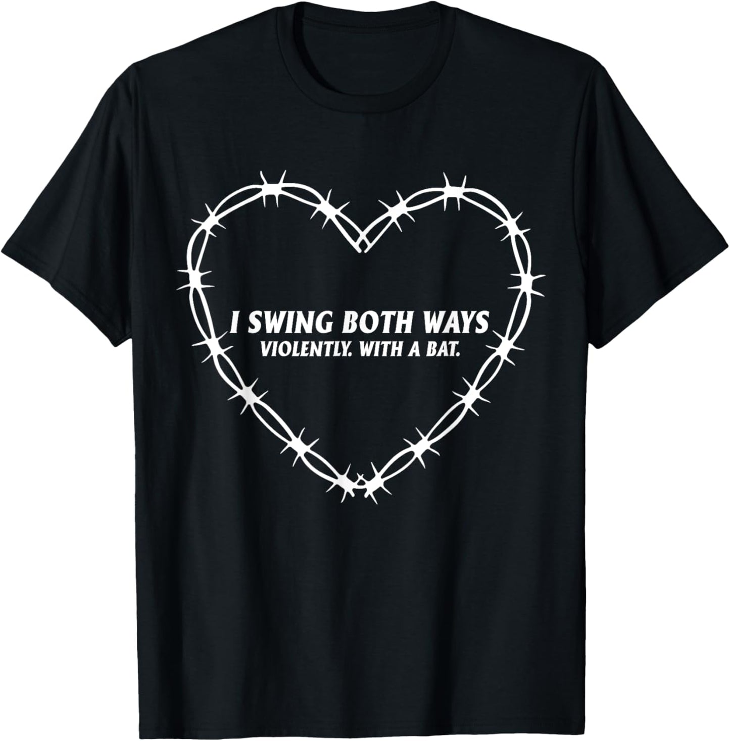 I Swing Both Ways Violently With A Bat LGBT Pride T-Shirt