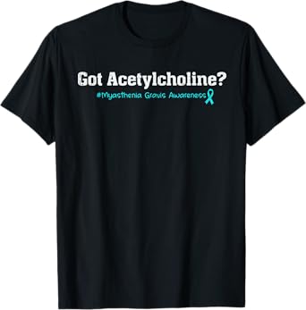 Funny Myasthenia Gravis Awareness Teal Ribbon MG Warrior T-Shirt
