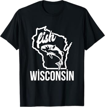 Fish Wisconsin Fishing Lover T-Shirt