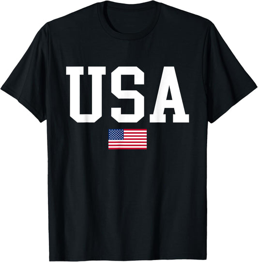 USA Patriotic American Flag For Men Women Kids Boys Girls US T-Shirt