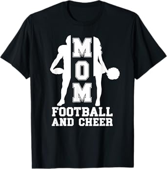 Football And Cheer Mom Of Cheerleader And Football Player T-Shirt