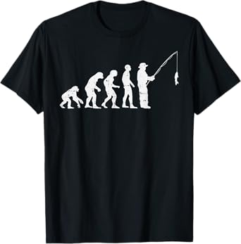 Evolution Of Man Fishing Funny Angling Fisherman Angler Gift T-Shirt