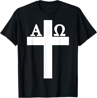 Alpha Omega Jesus Christ Cross God Bible Christianity Gospel T-Shirt