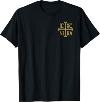 ICXC NIKA Christogram Cross Orthodox Christian Discreet T-Shirt