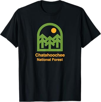 Chatahoochee National Forest Vintage Style Minimalist Trees T-Shirt