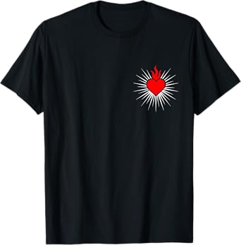 Sacred Heart Love Jesus Christ God Christian Church Religion T-Shirt