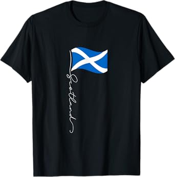 Scotland Signature Flag Pole - Patriotic Scottish Flag T-Shirt
