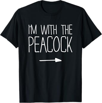 I'm With The Peacock Shirt Adult Kids Men Women Costume T-Shirt