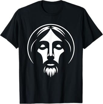 Christian Jesus Face Silhouette Religious T-Shirt