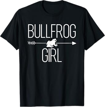Bullfrog Girl Gift For Women Toad Animal Lover T-Shirt