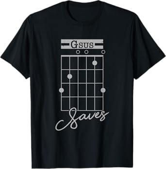 Guitar T-Shirt Gsus Saves Funny Christian Guitarist Gift T-Shirt