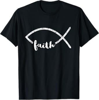 Jesus Fish Ichthy Emblem Christian Faith Symbol Ichthus T-Shirt