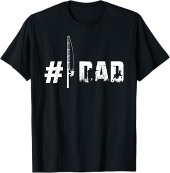 Fishing No 1 Dad Bass Fish Fisherman Hunting Dad Fahters Day T-Shirt