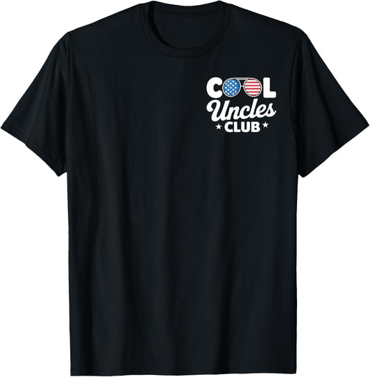 Cool Uncles Club Patriotic Usa Sunglasses Funny Pocket T-shirt