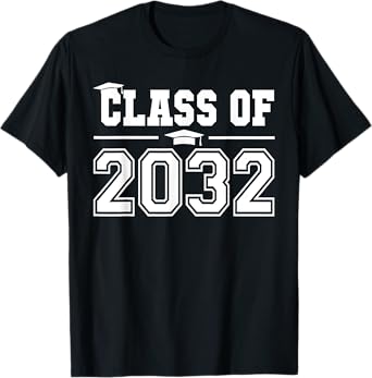 Class of 2032 Grow With Me First Day of School Graduation T-Shirt