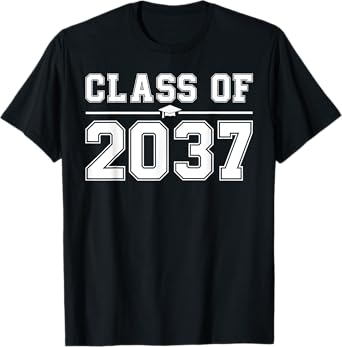 Class Of 2037 Pre K Grow With Me Graduation Boys Girls T-Shirt