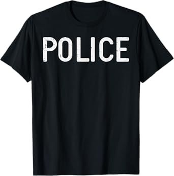 Halloween Police Costume Law Enforcement Men Boys Kids Women T-Shirt