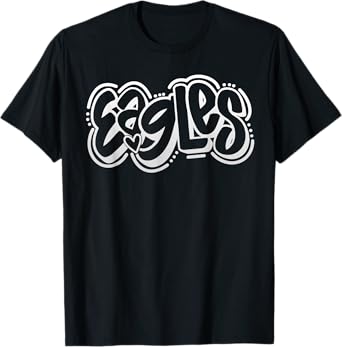 Vintage Eagles High School Go Eagles Pride Heart T-Shirt
