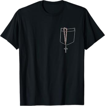 Pocket Rosary Pray the Rosary Catholic T-Shirt