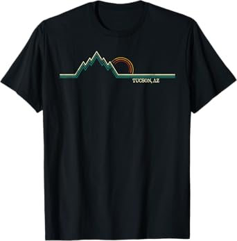 Retro Mountains Tucson, Arizona Summer Hiking Men Women Kids T-Shirt