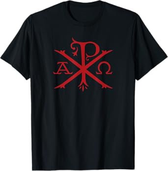 Chi Rho and Alpha Omega Early Christian Symbol T-Shirt