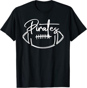 Pirate Pride Football Mom Pirates School Spirit Sports T-Shirt