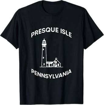 Presque Isle Lighthouse In Lake Erie Pennsylvania Souvenir T-Shirt