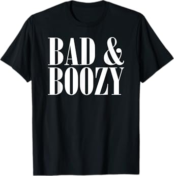 Bad & Boozy Bachelorette Party Funny Summer Beer Pun T-Shirt