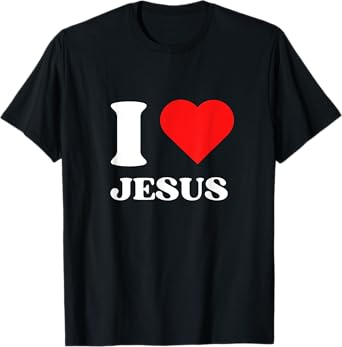 I Love Jesus I Heart Jesus Y2k Aesthetic Red Heart Christian T-Shirt
