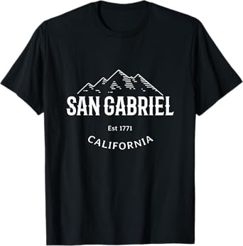 Retro Cool San Gabriel California Mountains Novelty T-Shirt