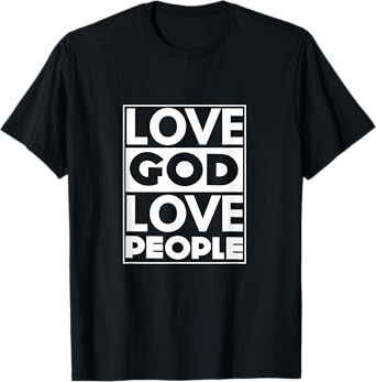 Love God Love People - Christian God Faith Hope - Squared T-Shirt