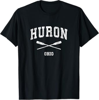 Huron Ohio Vintage Nautical Paddles Sports Oars T-Shirt