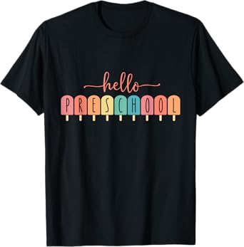 Hello Preschool Welcome Back to School Ice Cream Funny T-Shirt