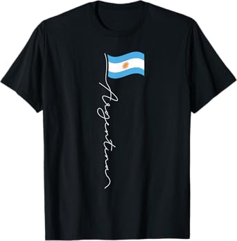 Argentina Signature Flag Pole - Patriotic Argentinian Flag T-Shirt