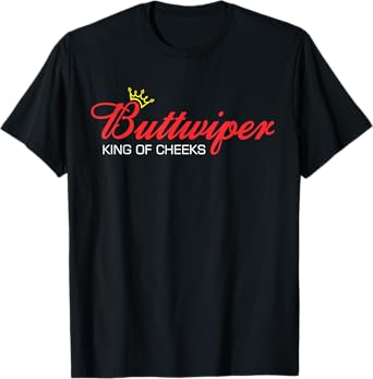 Buttwiper King of Cheeks Funny Shower Diaper Gift for Dad T-Shirt
