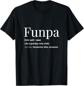 Funpa Funny Definition Noun Grandpa T Shirt For Birthday Men T-Shirt
