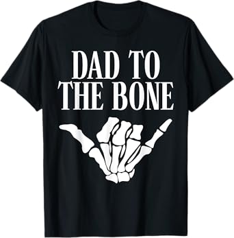 Dad To The Bone Gothic Halloween Family Matching T-Shirt