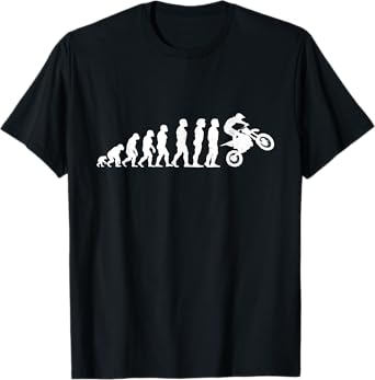 Motorcycle Evolution of Man Funny Motorbike Rider Men Boys T-Shirt